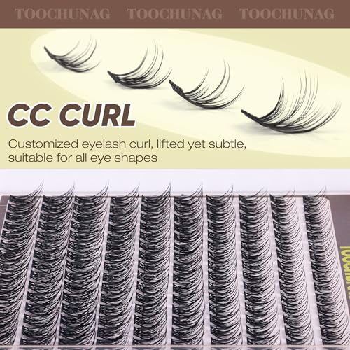 Fairy Lash Clusters 9-12mm Wispy Eyelash Clusters 160pcs Natural Cluster Eyelash Extensions CC Curve Individual Lashes Natural Look Short Thin Band Eyelashes Clusters by TOOCHUNAG