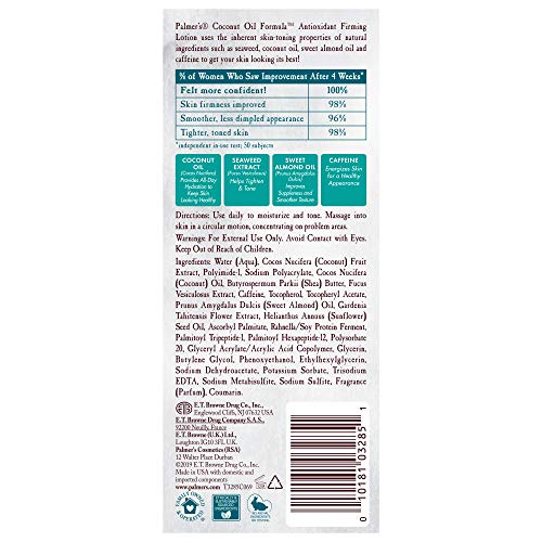 E.T. Browne Drug Company Palmer's Coconut Oil Formula Anti-Oxidant Firming Body Lotion, 8.5 oz/ (Pack of 6) (3285-6_ob)