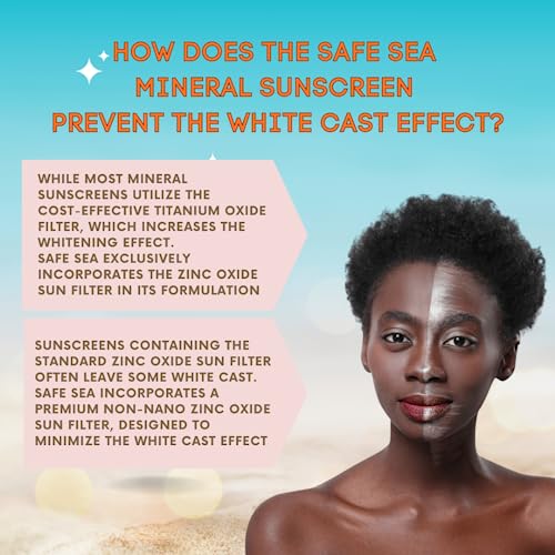 Safe Sea Zinc Oxide Sunscreen SPF30 | Clear Mineral Face And Body Sunscreen Without White Cast | Anti-Jellyfish Sting Protective Lotion | 3.4Oz (100ml) (2 Pack)