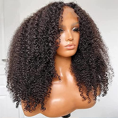 30 Inch Kinkycurly Human Hair Wig - 13x4 HD Lace Front, 180 Density, Glueless, Pre-Plucked Brazilian Virgin Hair for Black Women