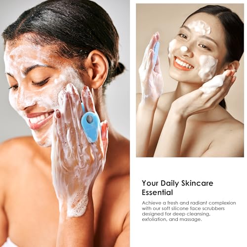 6 Pack INNERNEED Silicone Face Scrubber for Deep Cleansing and Exfoliation ? Soft Facial Cleansing Brush, Gentle for All Skin Types, Blackhead & Acne Pore Care