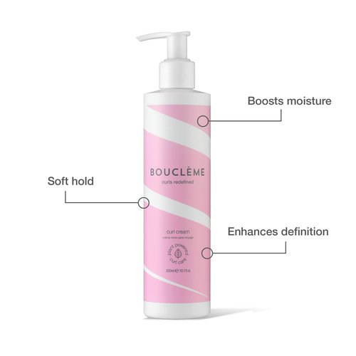 Bouclème Curl Cream - Defines All Curl Types - Frizz Free, Bouncy Wavy Hair - 96% Naturally Derived Ingredients and Vegan - 10.1 fl oz