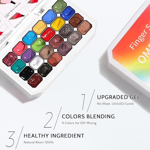24 Colors Sponge Pat Paint Nail Gel for Drawing Striper Liner Floral Painting Ombre Blush Blooming Aura Gel Polish Nail Art DIY, UV/LED Curing, No Wipe (24 Colors C)