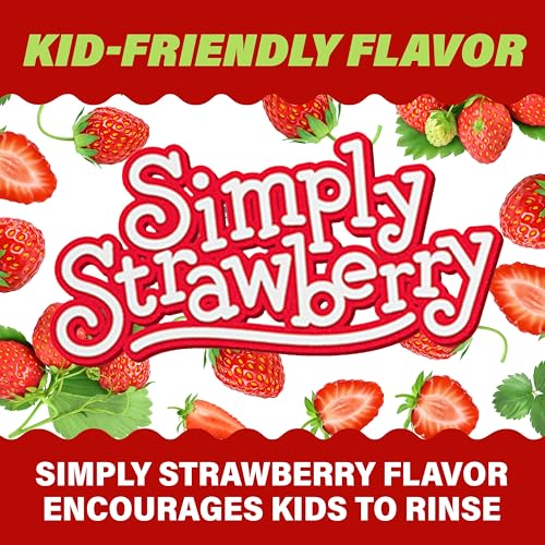 ACT Kids Pure Protect Anticavity Fluoride Rinse, Natural Strawberry Flavor Without Sugar, Free from Dyes & Alcohol, 16.9 fl. oz.