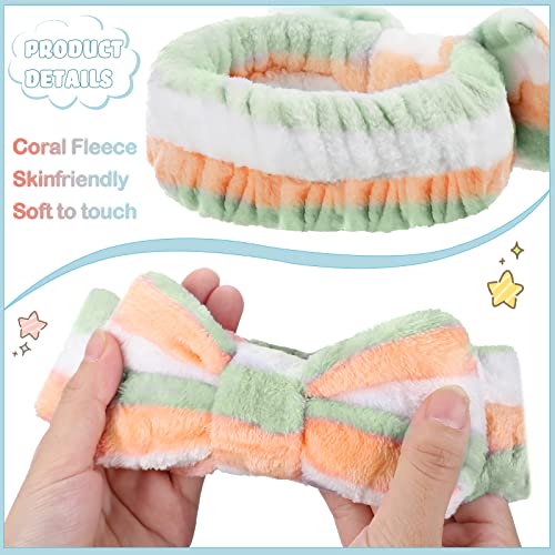 Yunsailing 36 Pcs Spa Headband Set, Women Winter Makeup Headband Bulk, Soft Flannel Towel Skincare Bow Hairband, Girls Face Washing Head Wraps, Ideal Gift for Spa, Yoga, Mask, Shower, Daily Use