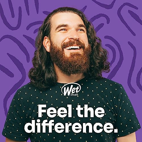 Wet Brush Detangling Hair Brush for Men, Black, Stimulates Scalp & Beard for Fuller Stronger Hair, Intelliflex Detangler Help Bristles Promote Growth & Protect from Breakage, Pain-Free