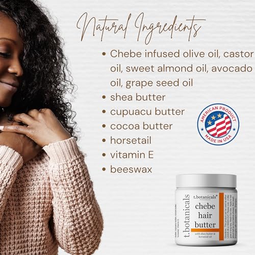 Chebe Hair Butter for Growth, Thickening and Nourishment - Ayurvedic Formulation with Horsetail (Lavender, 8 oz)