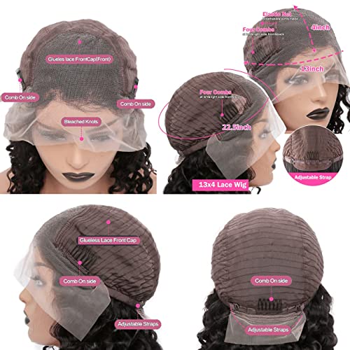 Ginger Highight Body Wave Wig Brazilian Remy Wig 13x4 Transparent Lace Front Human Hair Wigs Pre Plucked Hairline With Baby Hair Bleached Knots (18inch, 13X4)