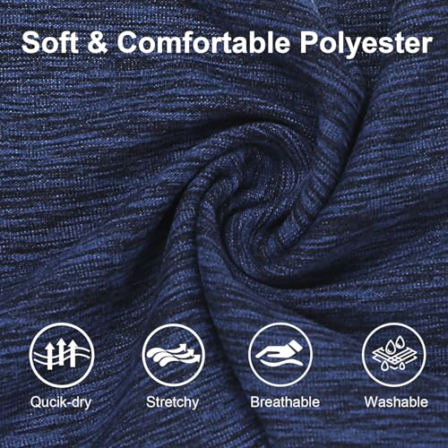 8 Pack Sport Headbands for Women, Elastic Soft Fabric Non-Slip Hair Bands Hair Warp for Daily Workout Yoga Running Sports