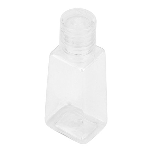 GINLANK 120 PCS 1oz/30ml Clear Empty Travel Bottles, Small Trapezoidal Flip Cap Squeeze Bottles, Portable Plastic Sample Bottle for Shampoo Lotions Shower Gel Makeup