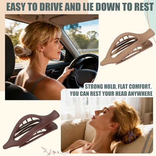 Flat Hair Clips for Women - 6 PCS French Flat Claw Clips Medium Hair Clips for Girls Large Hair Claw Clips for Thick or Thin Hair Strong Hold No Slip Hair Accessories for women (Basic)