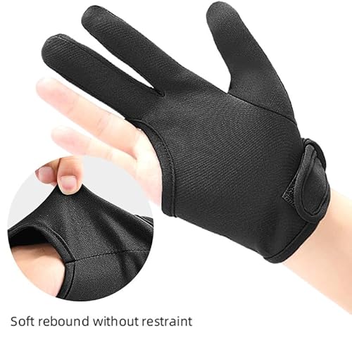 Heat Gloves for Hair Styling, 1 Pair Curling Iron Gloves Pro 3 Finger Barber Gloves Heat Resistant Hair Tools for Perming, Hair Straightening, Curling Wand and Flat Iron