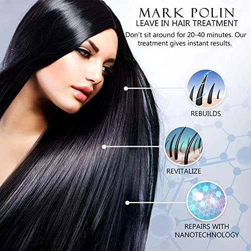 MARK POLIN - Anti-Frizz Hair Serum with Moroccan Oil - Leave-in Conditioner for Permed, Color-Damaged, and Frizzy Hair