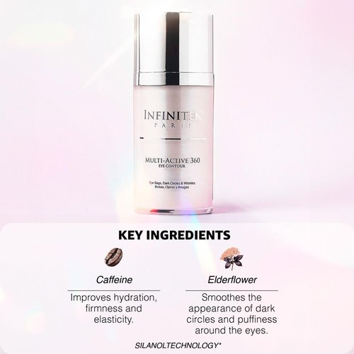 Infinitek Paris Multi-Active Collagen Eye Cream; Retinol Serum Contour - Anti Aging Eye Cream for Wrinkles, Under Eye Treatment for Dark Circles and Under Wrinckle Repair. 0.50 Fl Oz