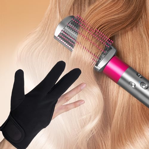 Heat Gloves for Hair Styling, Professional 3 Finger Barber Mittens, Heat Resistant Gloves for Hair Styling Perming,Hair Straightening, Curling Wand and Flat Iron