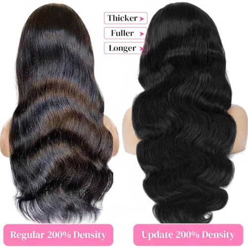 30 Inch 13x6 Lace Front Wigs Human Hair 200% Density Body Wave Human Hair Wig Hd Transparent Lace Frontal Glueless Wigs For Women