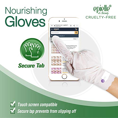 Epielle Nourishing Hand Mask 6 Pairs, Deep Moisturizing Gloves for Dry, Cracked Hands, Self Care Gifts for Women, Spa Kit, Stocking Stuffers, Thanksgiving Essentials