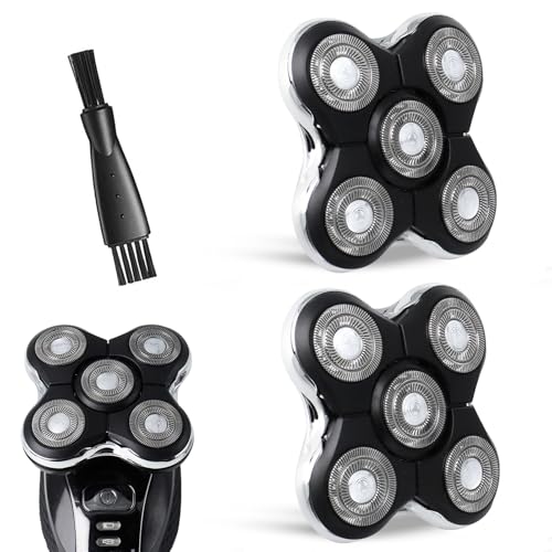 2 Pack Blade Pro Replacement Head Compatible with Remington Balder Pro XR7000, 5 Dual Track Shaver Heads for a Smooth and Close Shave with No-Irritation.