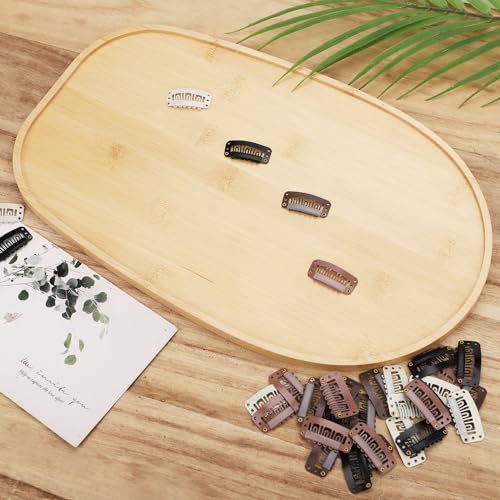 32pcs U-Shaped Wig Clips - Small Comb Metal Clips with Soft Rubber Snaps - Accessories for Wigs, Braids, Hair & DIY Chunni