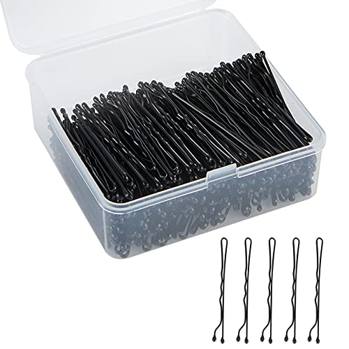 Bobby Pins - 400pcs Black Hair Pins Clips Bulk for Women - Mini Bun Pins Thin Thick for All Hairstyle Decoration - Pin Jumbo for Lady