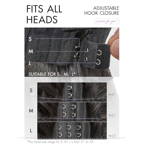 LUVME HAIR All-Day Comfort Real Glueless 7x6 HD Lace Wig 200% Density Hair PartingMax Lace Wigs Loose Body Wave Lace Front Wigs Human Hair Pre Cut Plucked Lace Frontal16 Inches Natural Black Color