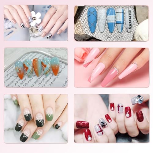 5Pcs Dual-Tipped Silicone Nail Art Pens, 5Pcs 2-Way Dotting Tools for Resin, Foil, Carving, Drawing & Shaping - Professional Nail Design Kit for Home & Salon