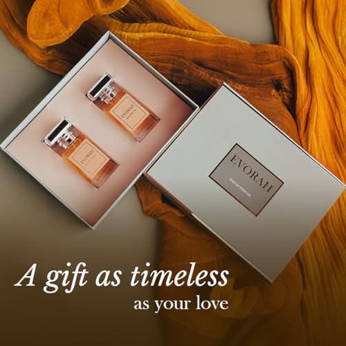 EVORAH Luxury Couple Perfume Gift Set (2 x 25 ml) | His and Hers Fragrance Combo | Long Lasting Perfume & Cologne for Couples | Premium Gift Set for Men and Women