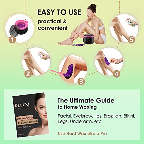 Premium Waxing Kit for Sensitive Skin ? Painless Hard Wax Beads, Safe Wax Warmer, Pre/Post Care Spray, Salon-Grade Results at Home for Face, Bikini, Brazilian & Full Body
