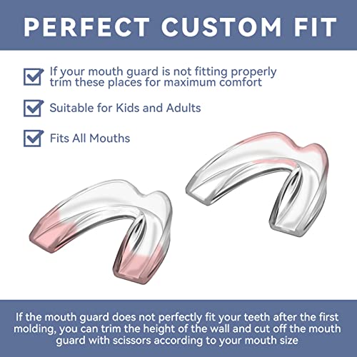 Women Mouth Guard for Teeth Grinding, Pack of 8 Moldable Mouth Guards for Clenching Teeth, Comfortable Night Guard for Teenagers Sport Athletic, Whitening Tray