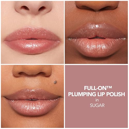 BUXOM Full-On Plumping Lip Cream, Hydrating Lip Plumper Gloss with Peptides & Hyaluronic Acid, High-Shine Tinted Formula for Fuller, Softer Lips, Cruelty-Free