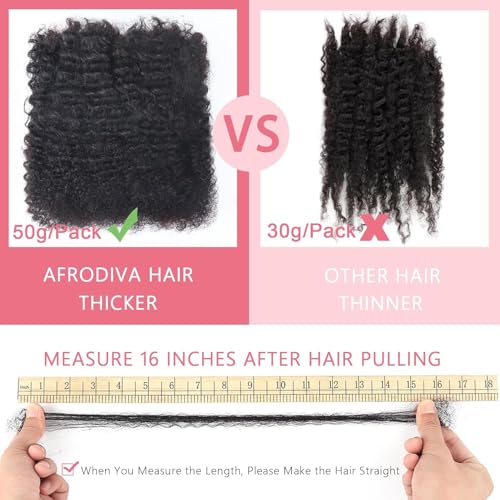 Afro Kinkys Bulk Human Hair for Dreadlocks Extensions Highlight Brown 4 Bundles Kinky Curly Afro Bulk Human Hair for Braiding Twists Repair Locs and Braids 100% Real Human Hair Total 200 Gram P4/27#
