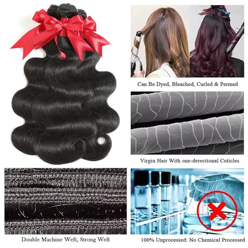 12A Human Hair Bundles 24 Inch Brazilian Body Wave Single Bundles 100% Brazilian Unprocessed Virgin Human Hair 1 Weave Bundle