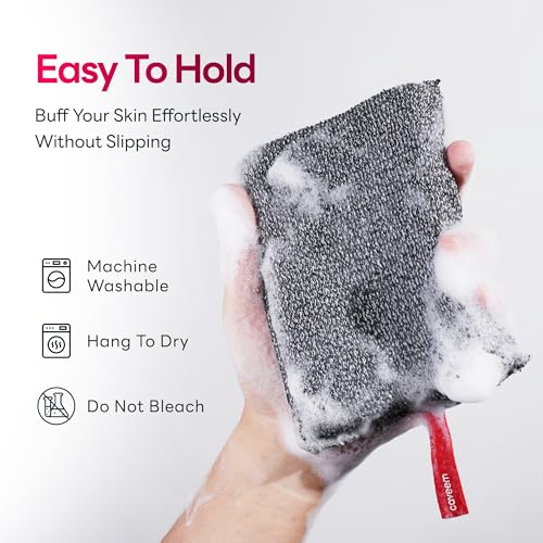 Exfoliating Body Scrubber, Rough Exfoliation Body Exfoliator Sponge for Remove Dead Skin, Body Exfoliating Sponges, Bath and Body Exfoliate Buffer, Mens and Womens Sponge for Shower (2 Pack)