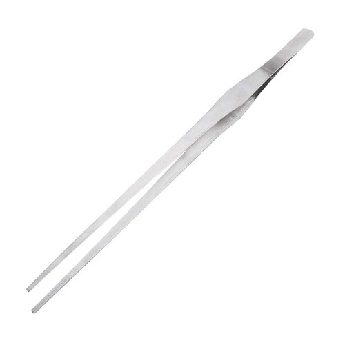 Comfecto 15 Inch Extra Long Tweezers Stainless Steel Straight Serrated Tip, Non Slip Reptile Feeding Tweezer Tongs Tool for Aquarium Aquascaping Cooking