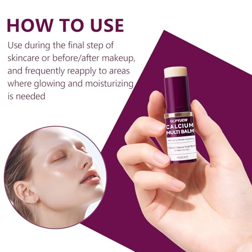 Cemenrete Calcium Multi Balm, Korean Collagen Moisturing Stick,Calcium Volume Multi Balm, Wrinkle Core Stick, cemenrete calcium multi balm anti-aging, sagging, wrinkles (Pack of 2)