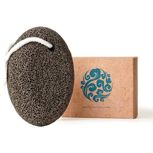 Extra Thick Pumice Stone for Feet and Hands ? Ergonomic, Durable Natural Foot File ? Gray, 3.9x2.8x1.6 in ? Ideal for Cracked Heel Treatment,Callus Remover for feet&Dead Skin Exfoliation