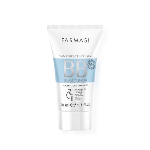 FARMASi Make Up BB Cream Beauty Balm, Full-Coverage Foundation, Concealer, Moisturizer BB Cream for All Skin Types, 1.7 fl. oz. / 50 ml (Light to medium)