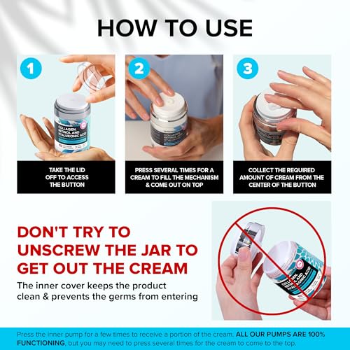SimplyVital Collagen, Retinol & Hyaluronic Acid Cream - Anti-Aging Retinol Cream for Face, Neck & D?collet? - Made in USA - Daily Moisturizer Face Cream - 3.38 fl oz