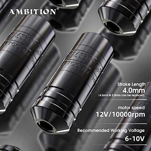 Ambition Torped Tattoo Machine Kit - Rotary Tattoo Machine Cartridges Short Pen with 2400mAh Tattoo Power Supply Brushless Motor for Professional Tattoo Artist