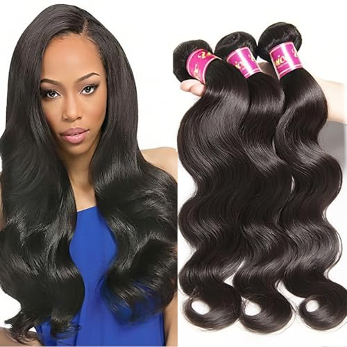 UNICE Malaysian Body Wave Human Hair Weave 3 Bundles 100% Unprocessed Virgin Human Hair Weave Sew In Human Hair Extensions Natural Color 14 16 18 inches