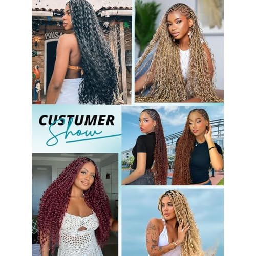 160g 5 Bundles/Pack 613 Blonde Human Braiding Hair for Boho Braids 20 Inch Curly Boho Hair for Braiding Knotless 12A Deep Wave Bulk Bohemian Color 613