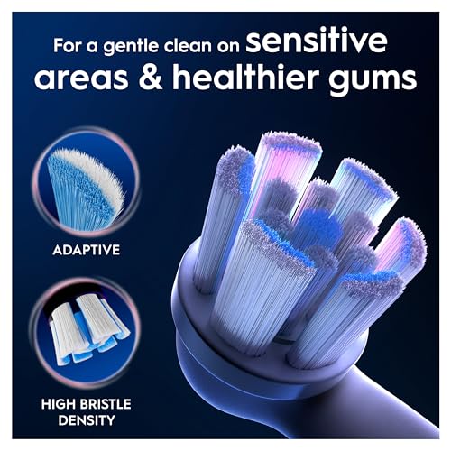 Oral-B iO Gentle Care Electric Toothbrush Head, Twisted & Angled Bristles for Deeper Plaque Removal, Pack of 4, Suitable for Mailbox, White