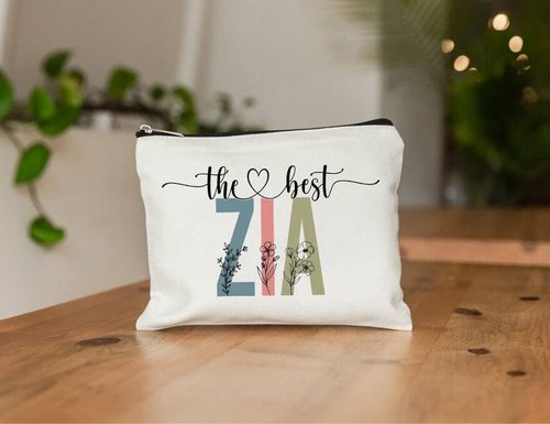 PTDShops The Best Zia Makeup Bag - Multicolor Letter Print Zipper Makeup Bag for Women - Travel Cosmetic Bag