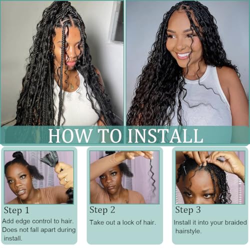 Curly Wave Bulk Human Hair For Braiding No Weft Unprocessed Brazilian Virgin Human Hair Extensions Wet And Wavy Micro Braiding Hair Human Hair Bundles For Boho Braids Natural Color(22inch 2pack/100g)