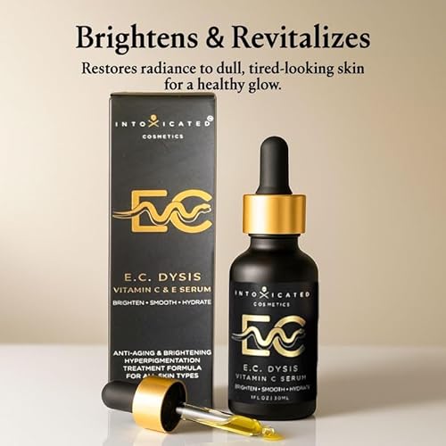 Intoxicated Cosmetics E.C. Dysis Serum 30ml - Anti-Aging & Brightening Vitamin C and E Serum for All Skin Types