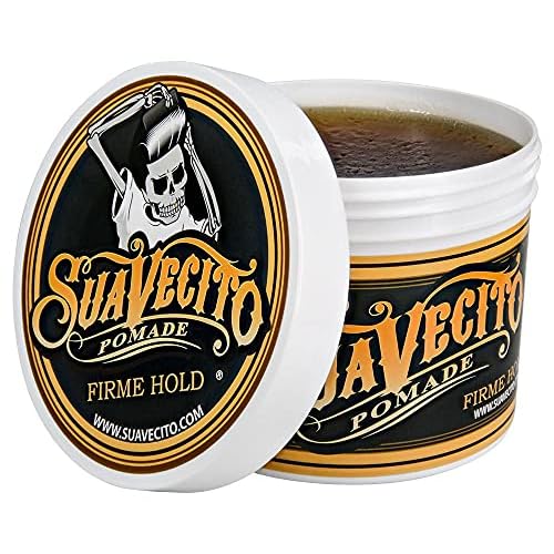 Suavecito Pomade Firme (Strong) Hold - Strong Hold Hair Pomade For Men - Medium Shine Water Based Flake Free Hair Gel - Easy To Wash Out - All Day Hold For All Hair Styles