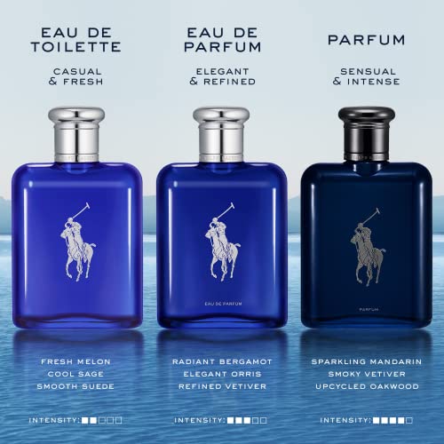 RALPH LAUREN FRAGRANCES Polo Blue - Parfum - Men's Cologne - Aquatic & Fresh - With Citrus, Oakwood, and Vetiver - Intense Fragrance - 2.5 Fl Oz