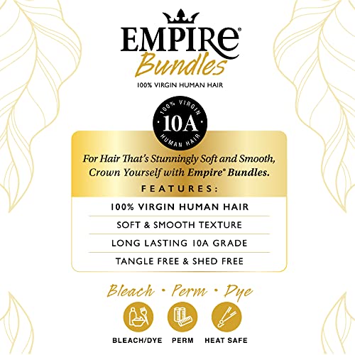 Sensationnel Empire bundles multi - straight with 4x4 closure 10a tangle shed free human hair for weaving and sew in styles (18 20 22 Inch, NATURAL/BLACK)