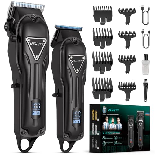 Electric Hair Clippers for Men, Cordless Clipper and Trimmer Set, Clippers for Hair Cutting Kit with Long Battery Life, Hair Grooming Trimmer for Family Kids and Self-Haircut Use