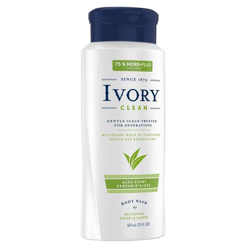 Ivory Scented Body Wash, Aloe 21 oz,Pack of 3